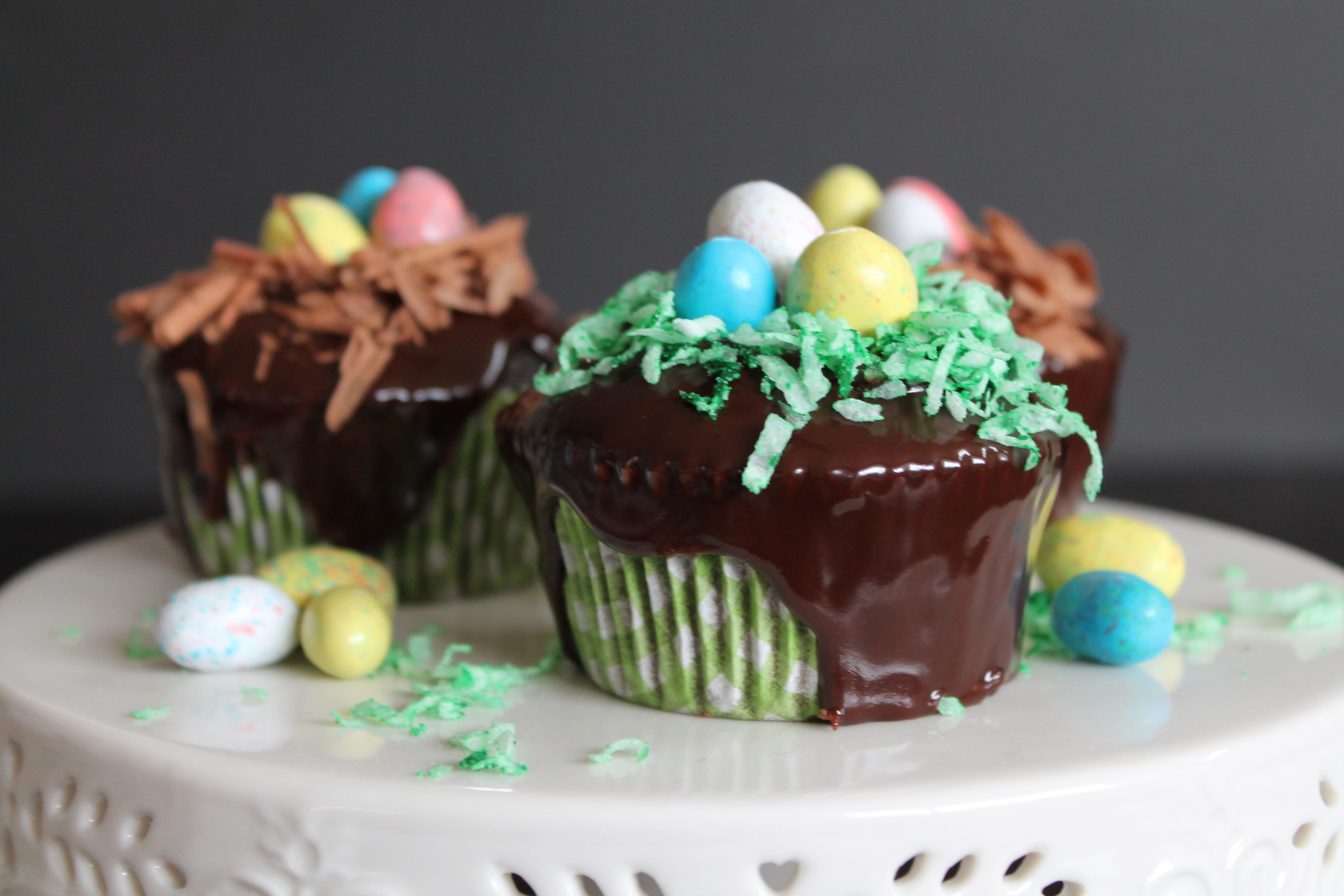 Easter Egg Nest Chocolate Cupcakes